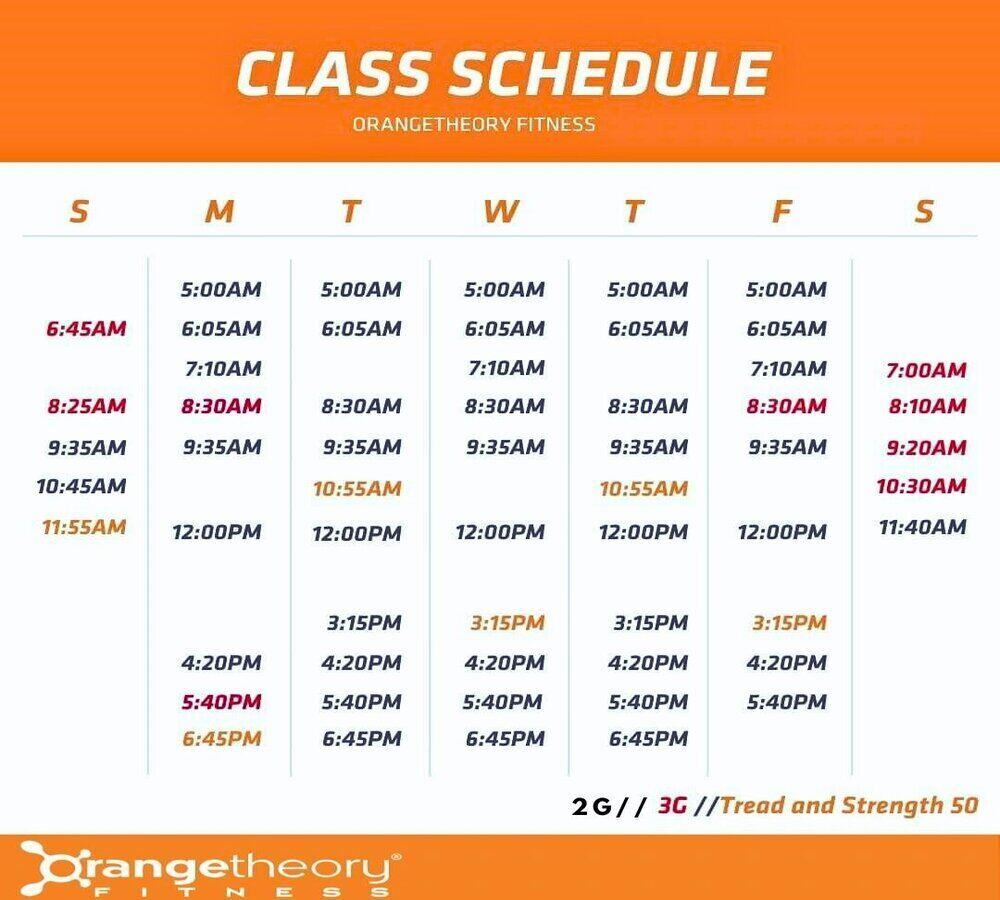 Most Common Orangetheory Class Times and Schedule