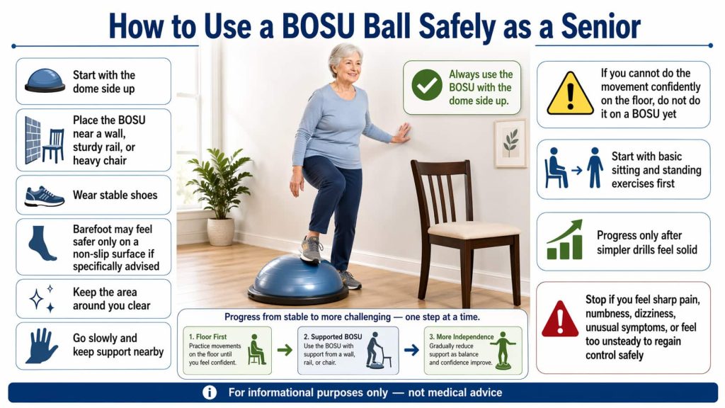 How to Use a BOSU Ball Safely as a Senior