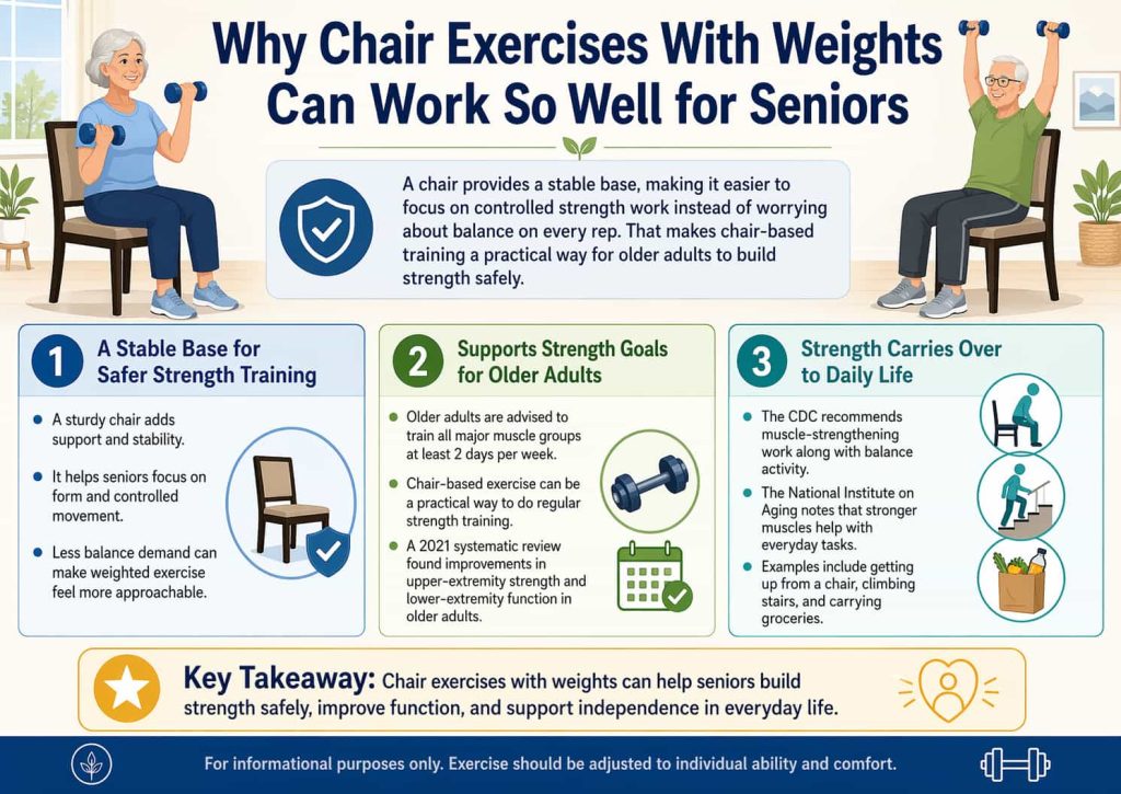Why chair exercises with weights can work so well for seniors