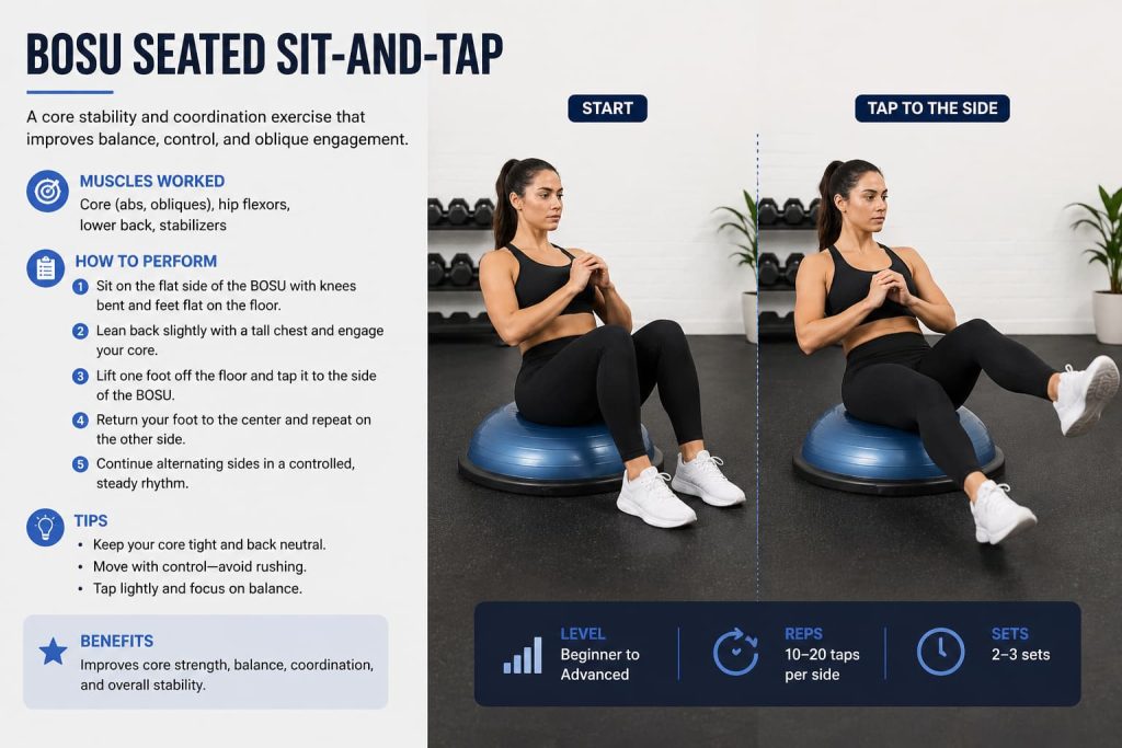 bosu Seated Sit-and-Tap