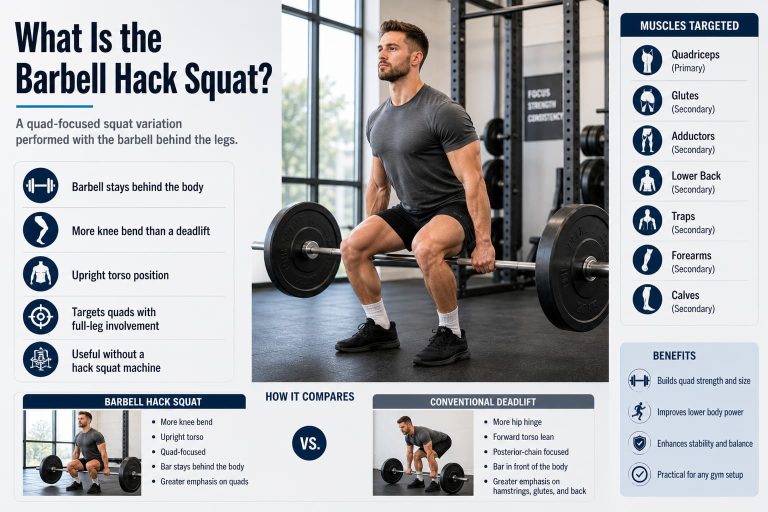 Barbell Hack Squat: Form, Muscles Worked, Benefits