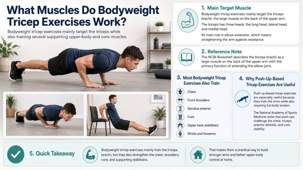 What Muscles Do Bodyweight Tricep Exercises Work?