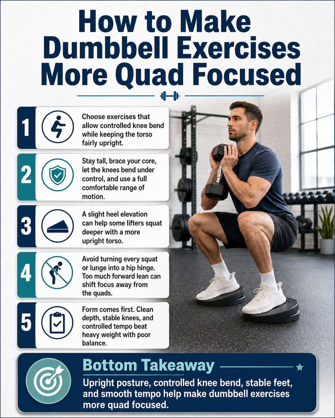 How to Make Dumbbell Exercises More Quad Focused