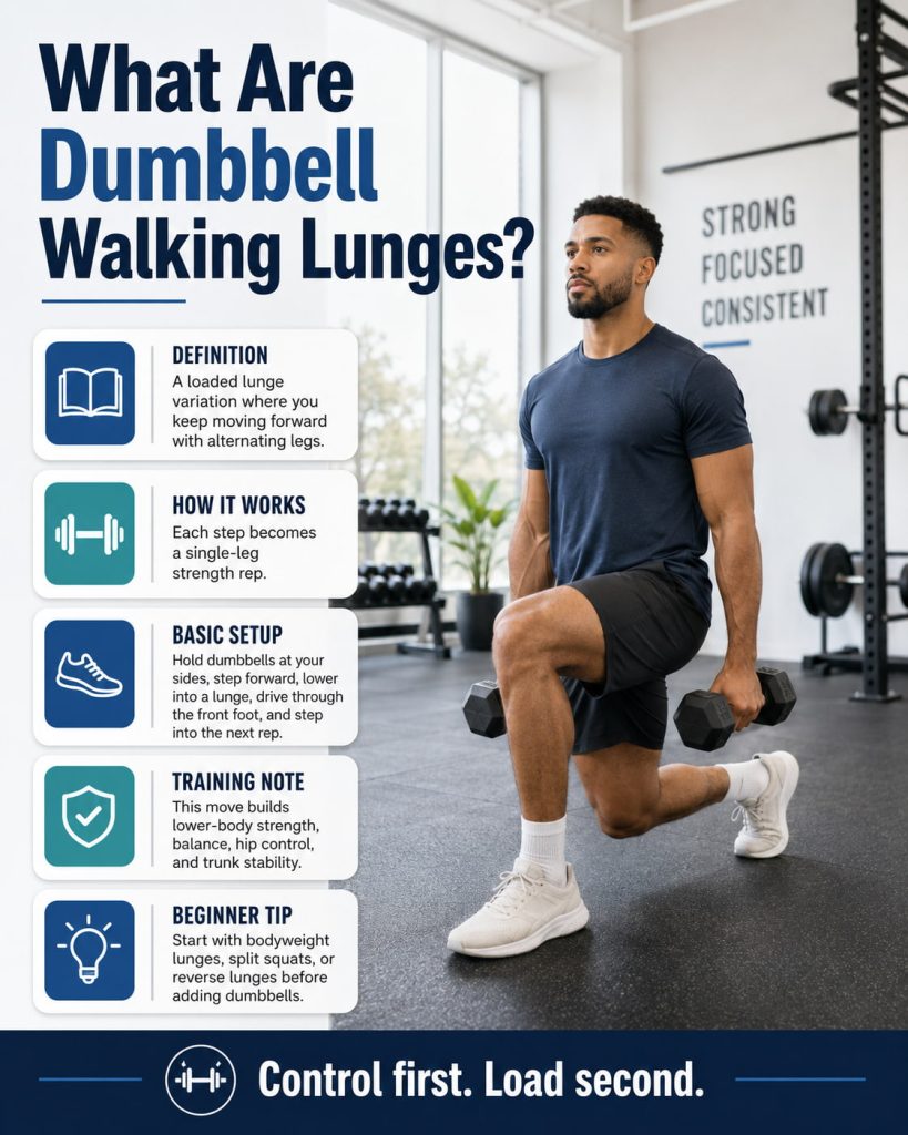 Dumbbell Walking Lunges: Proper Form, Muscles Worked, and Benefits