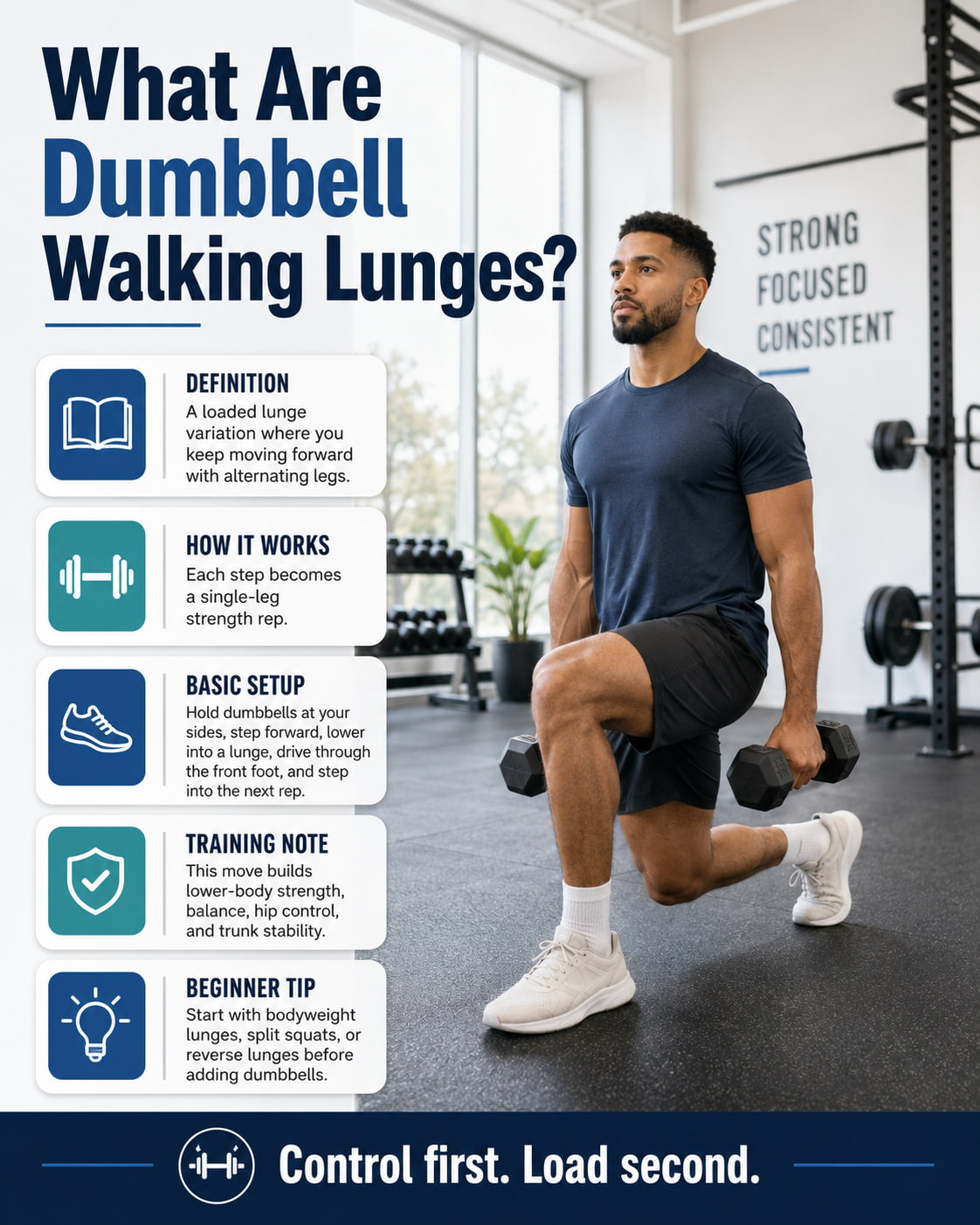 What Are Dumbbell Walking Lunges?