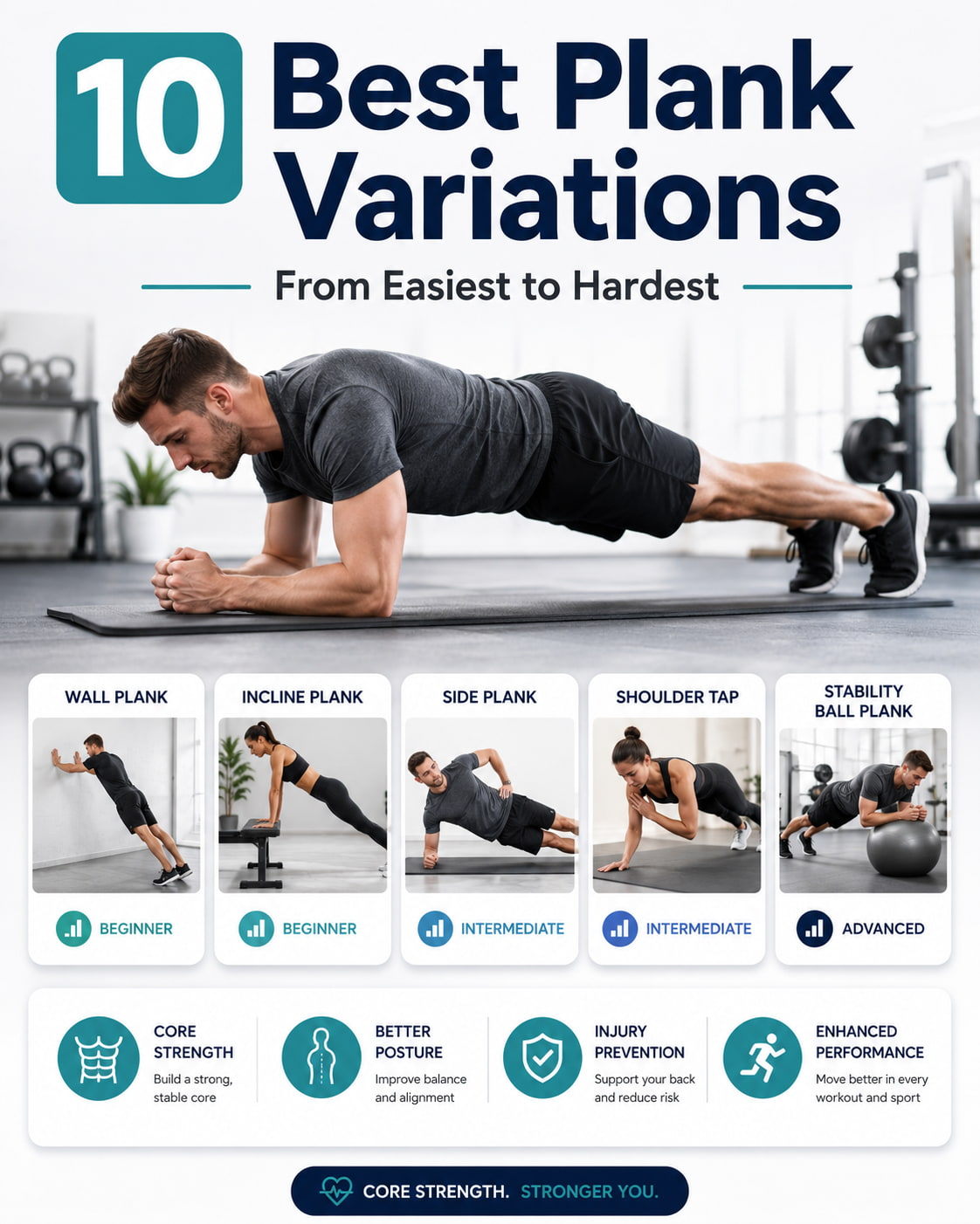 Best Plank Variations From Easiest to Hardest