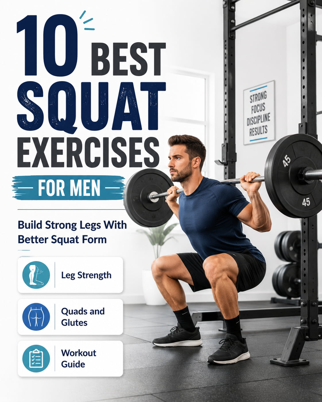 10 Best Squat Exercises for Men to Build Strong Legs