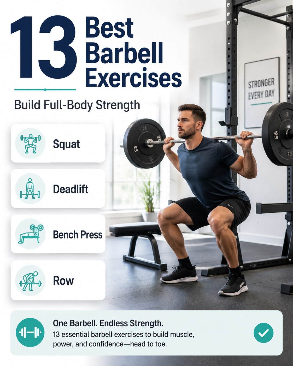 13 Best Barbell Exercises to Build Full Body Strength