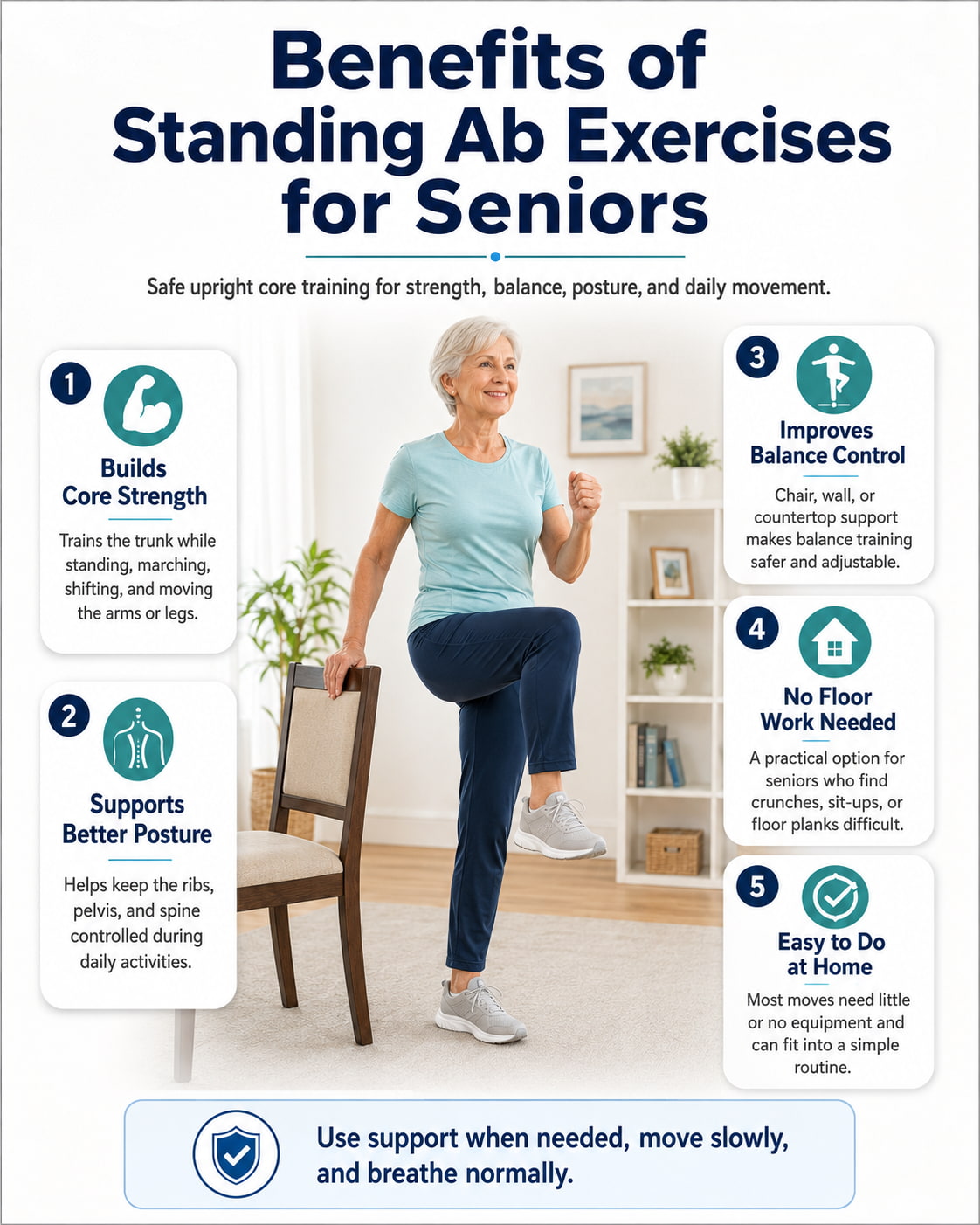 Benefits of Standing Ab Exercises for Seniors