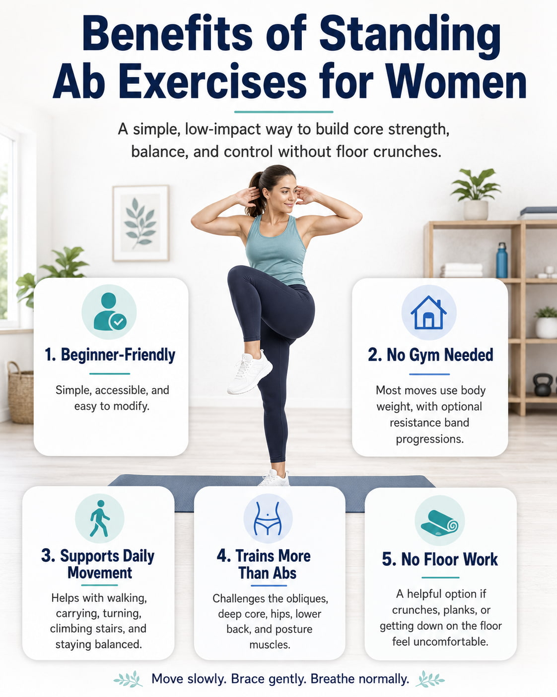 Benefits of Standing Ab Exercises for Women