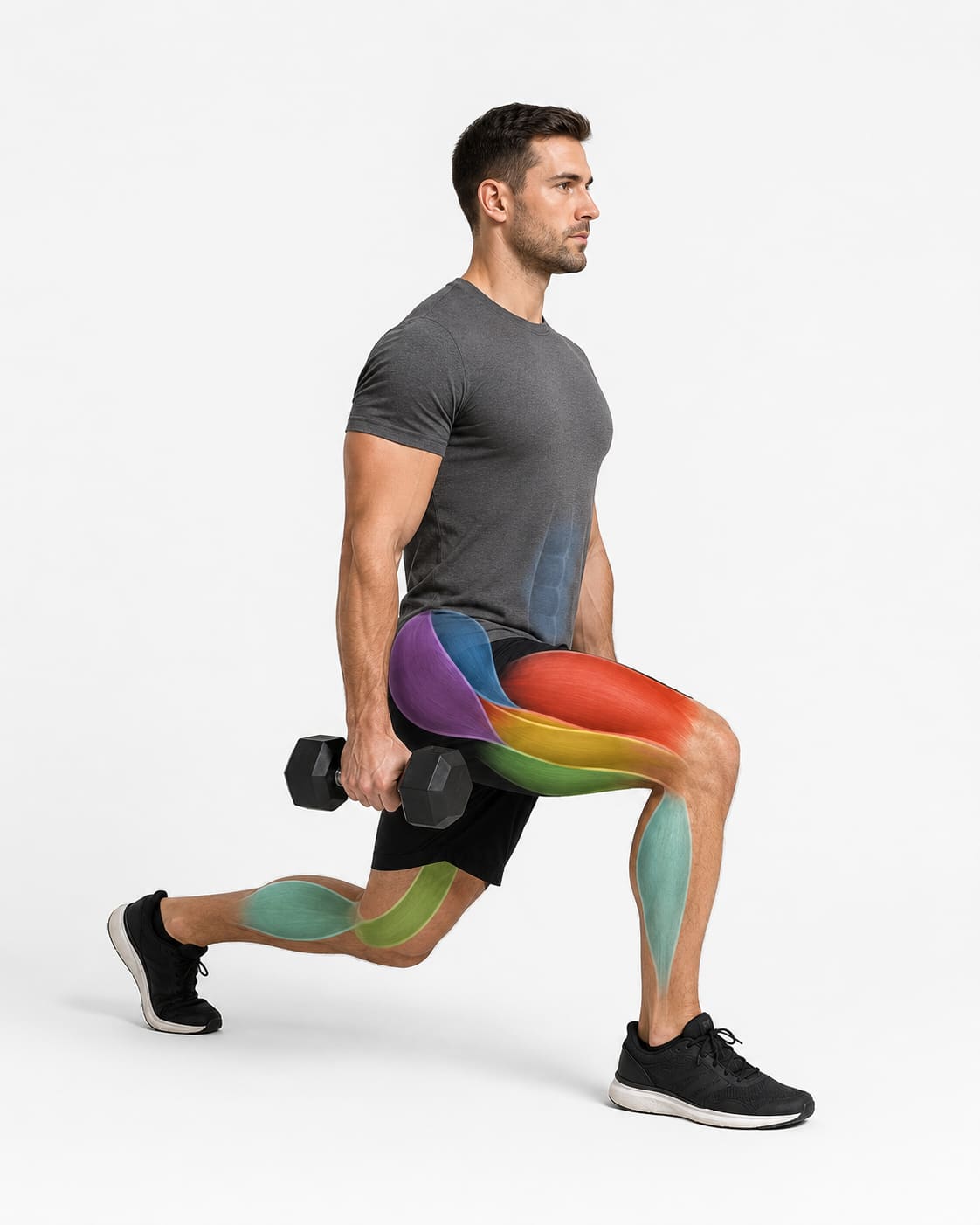Dumbbell Lunges Muscles Worked