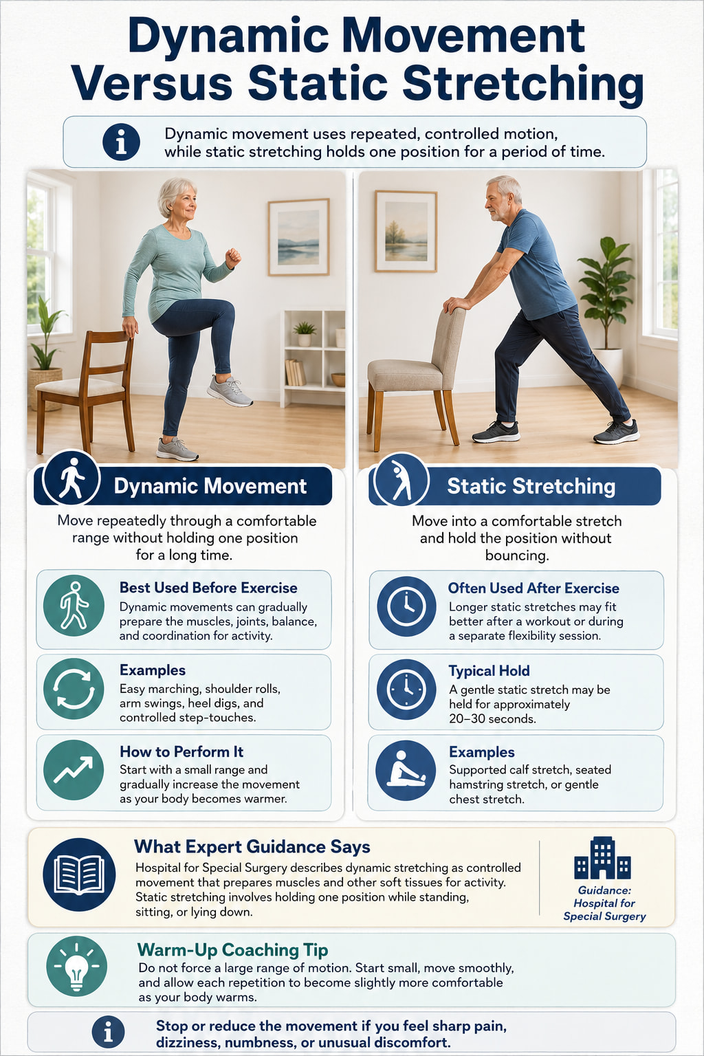 Dynamic Movement Versus Static Stretching