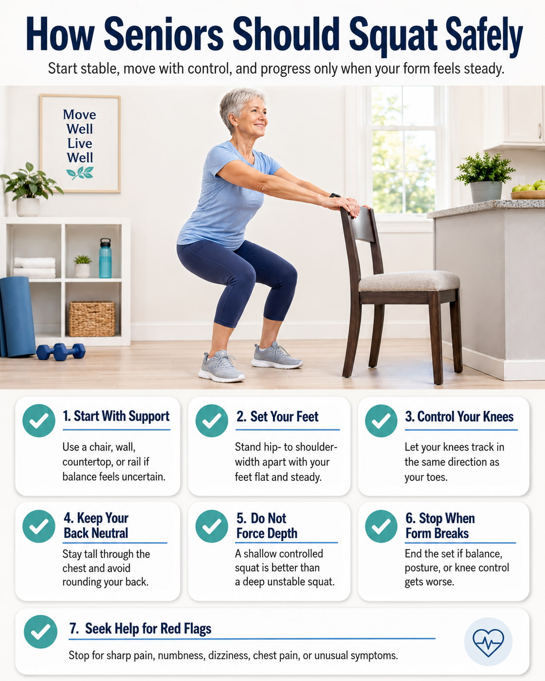 How Seniors Should Squat Safely