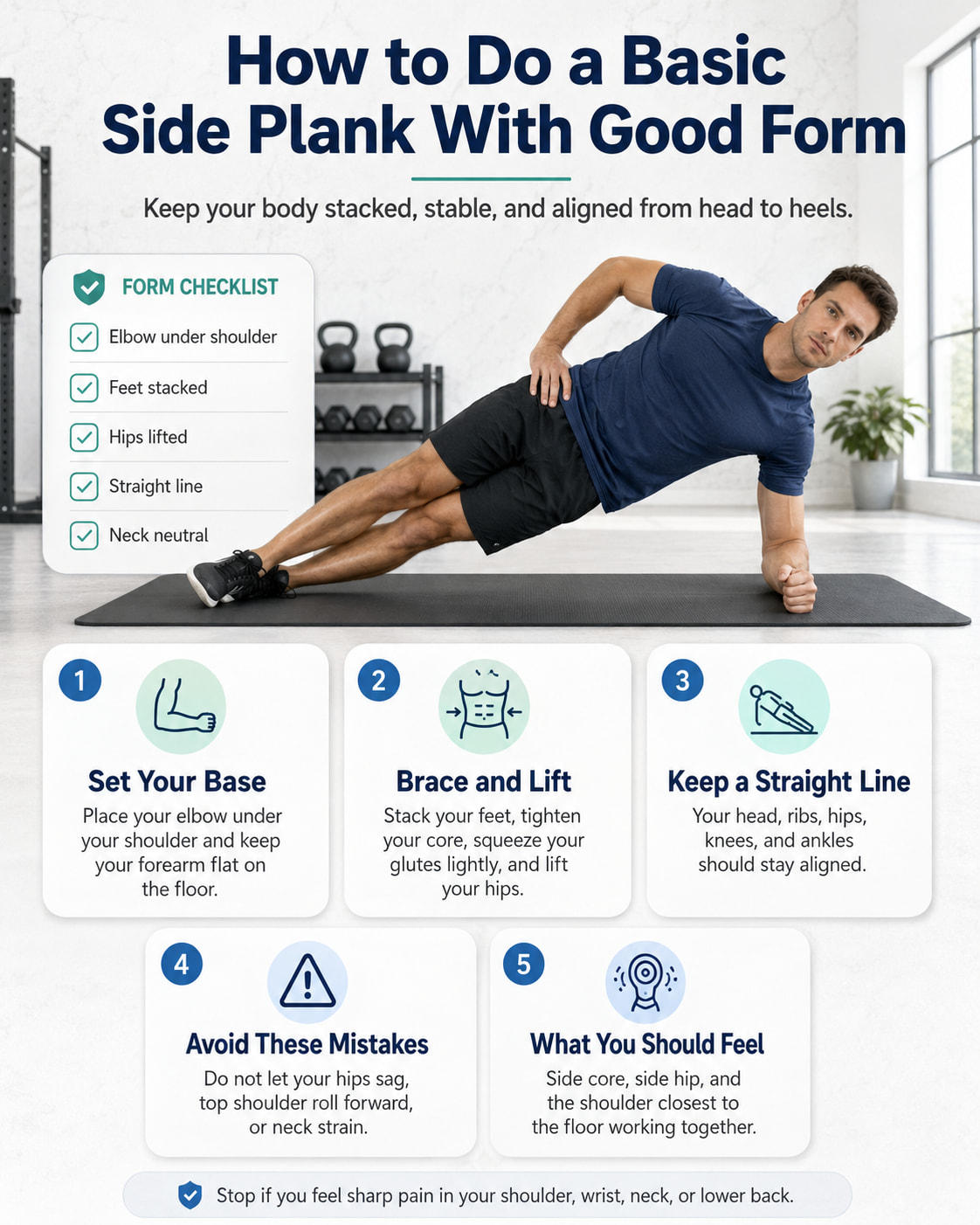 How to Do a Basic Side Plank With Good Form