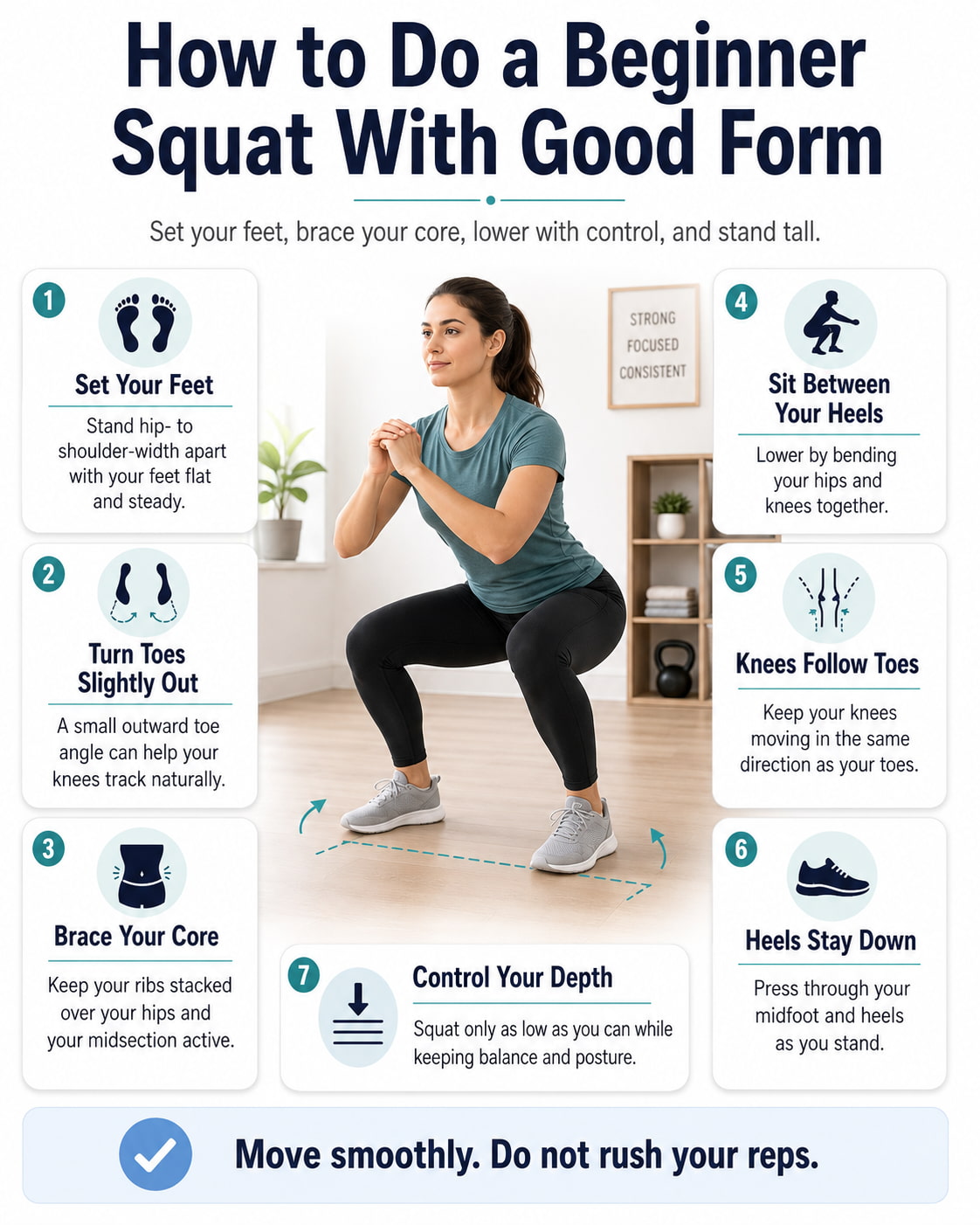 How to Do a Beginner Squat With Good Form