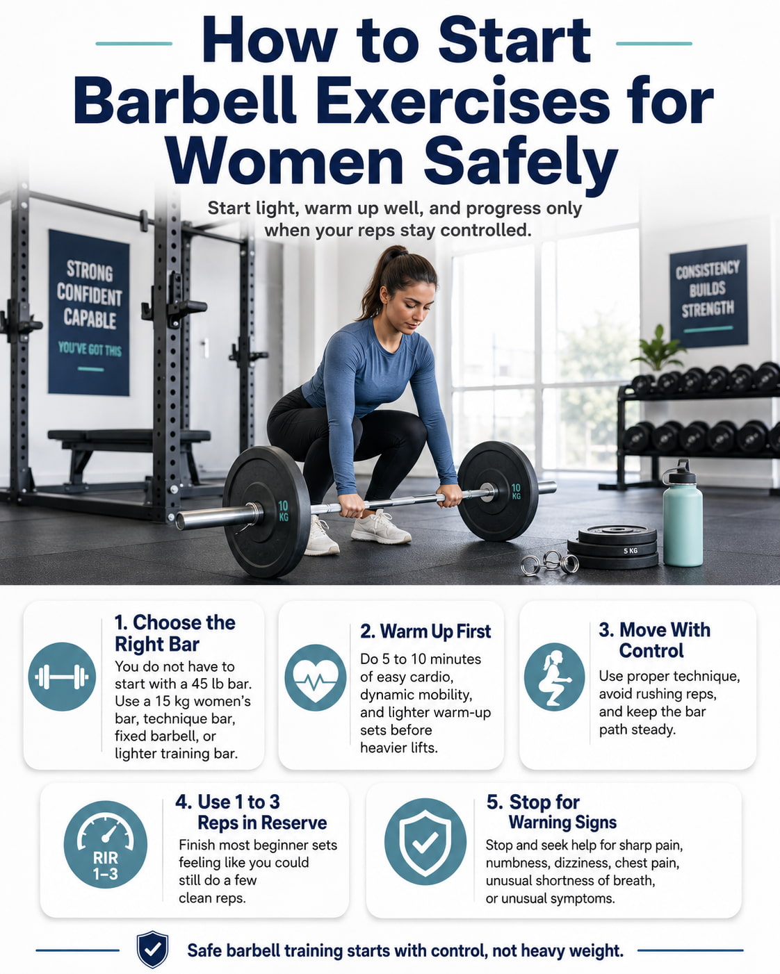 How to Start Barbell Exercises for Women Safely