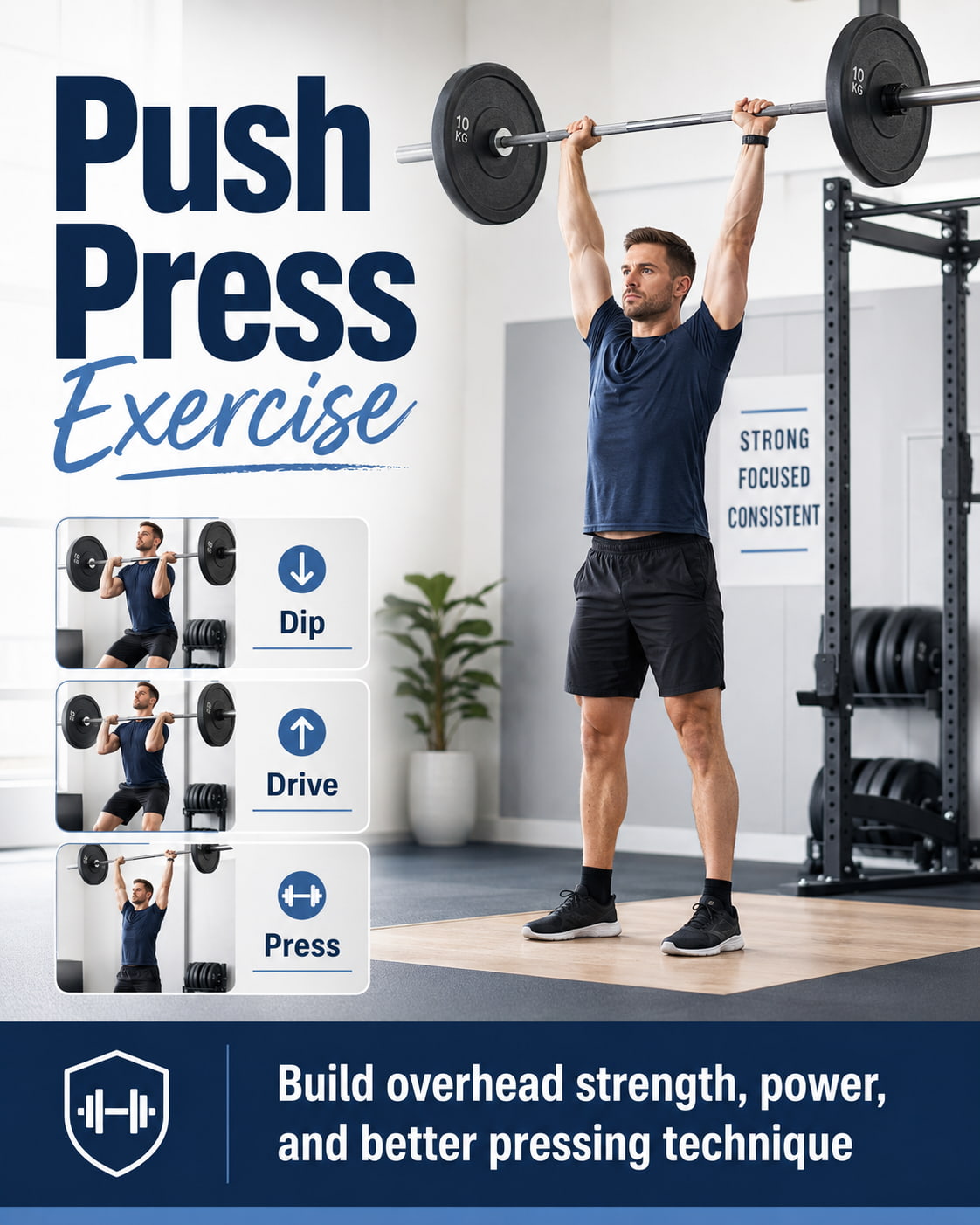 Push Press Exercise: Form, Muscles Worked and Benefits