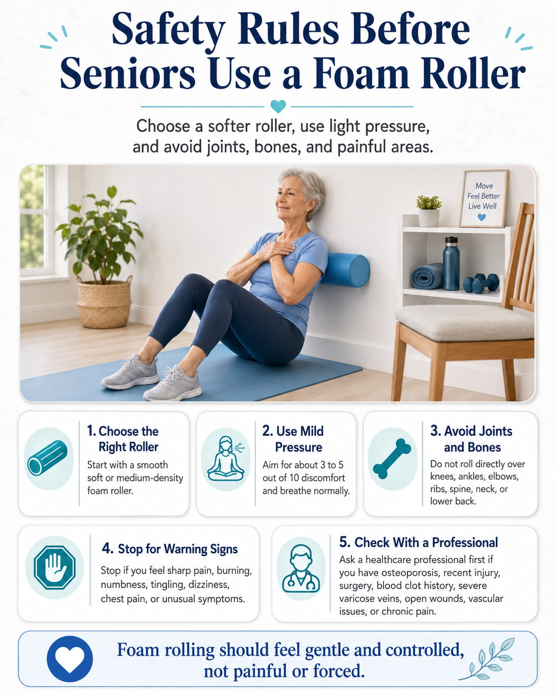 Safety Rules Before Seniors Use a Foam Roller