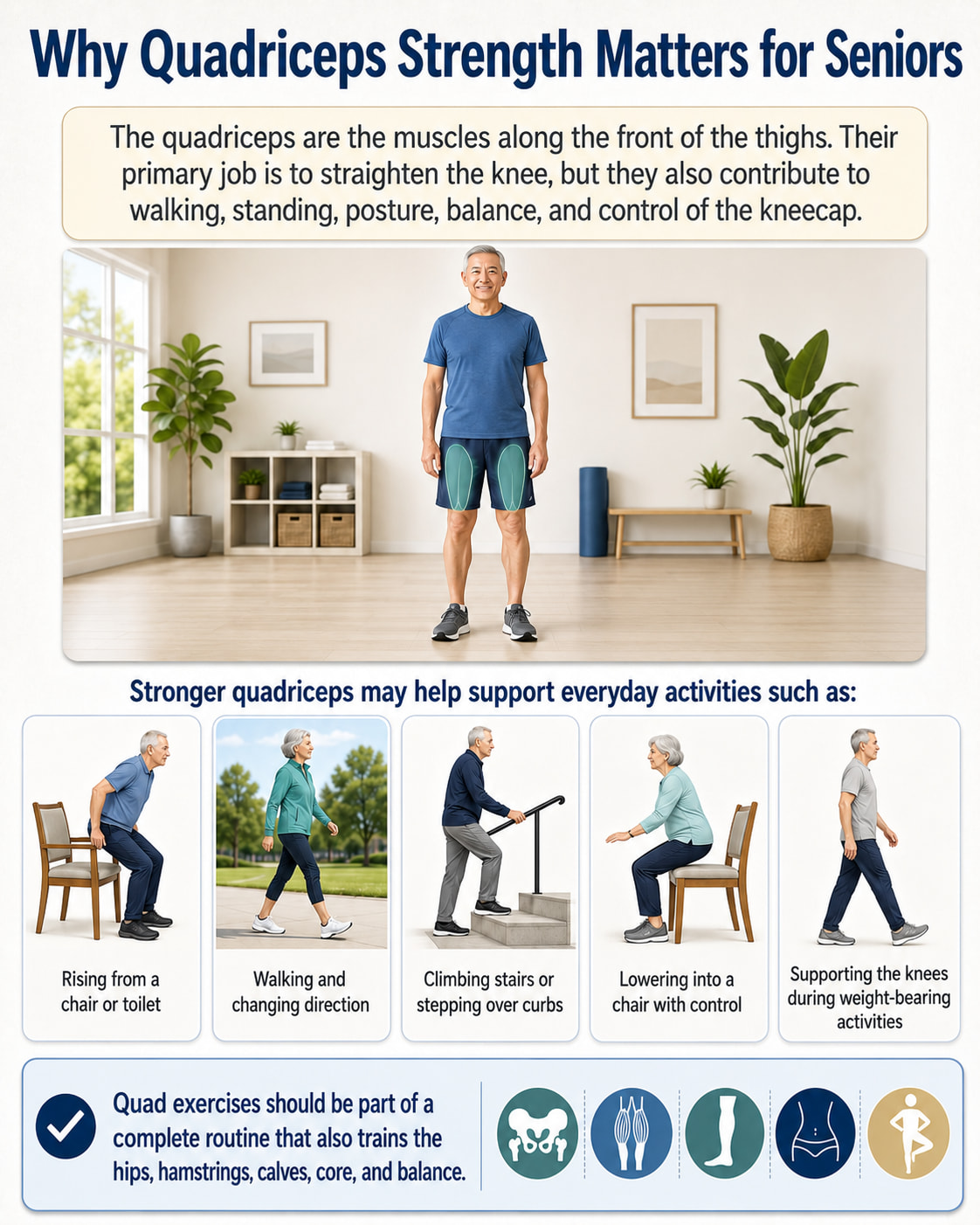 Why Quadriceps Strength Matters for Seniors