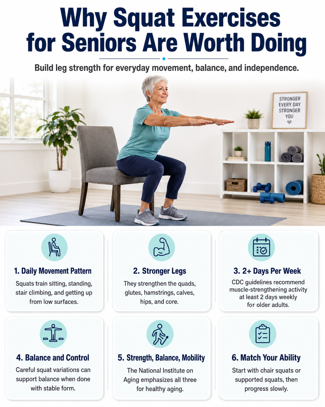 Why Squat Exercises for Seniors Are Worth Doing