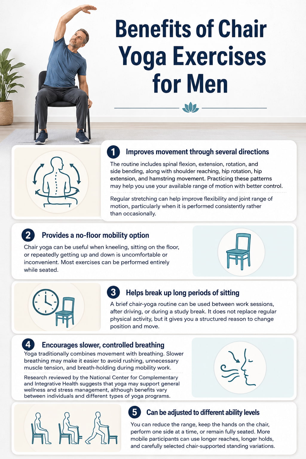 Benefits of Chair Yoga Exercises for Men