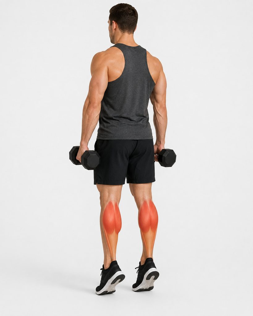 Dumbbell Calf Raises Muscles Worked