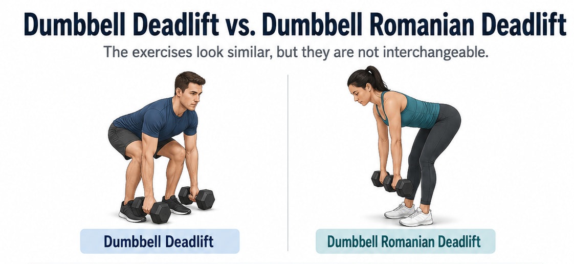 Dumbbell Deadlift vs. Dumbbell Romanian Deadlift
