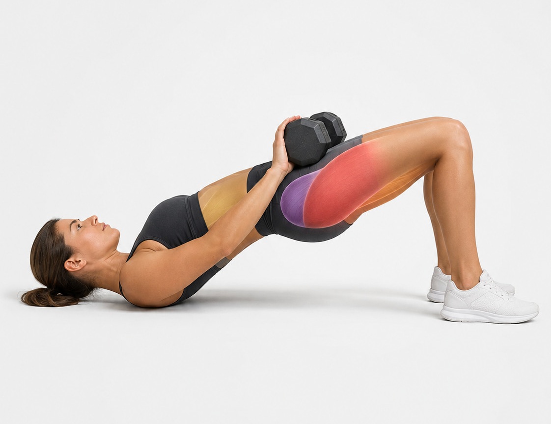 Dumbbell Glute Bridge Muscles Worked