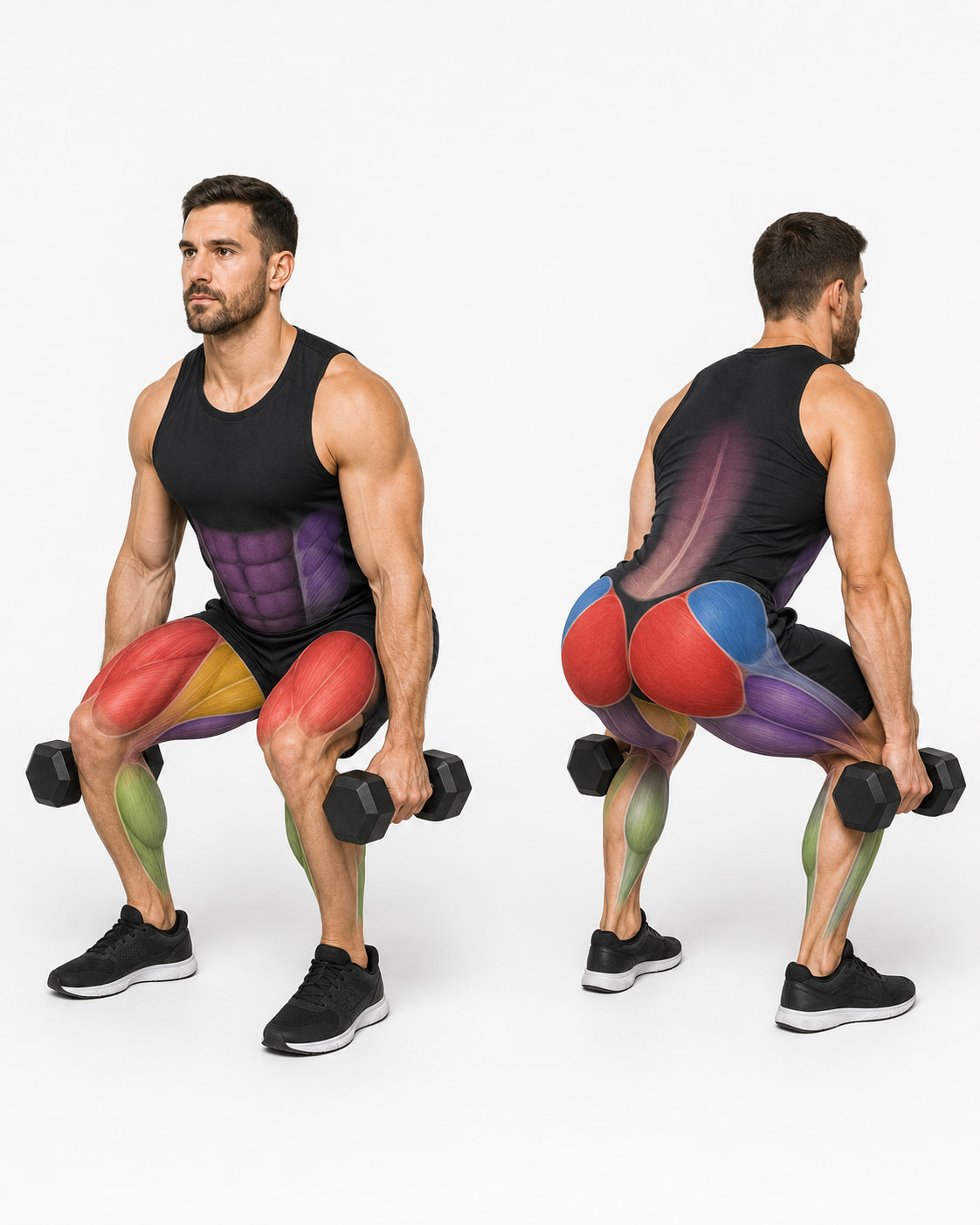 Dumbbell Squat Muscles Worked