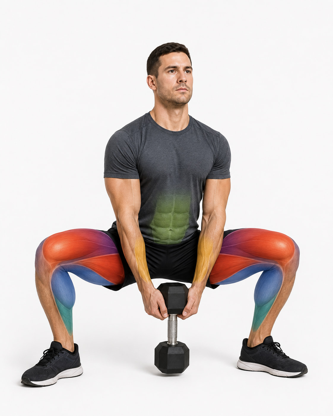 Dumbbell Sumo Squat Muscles Worked