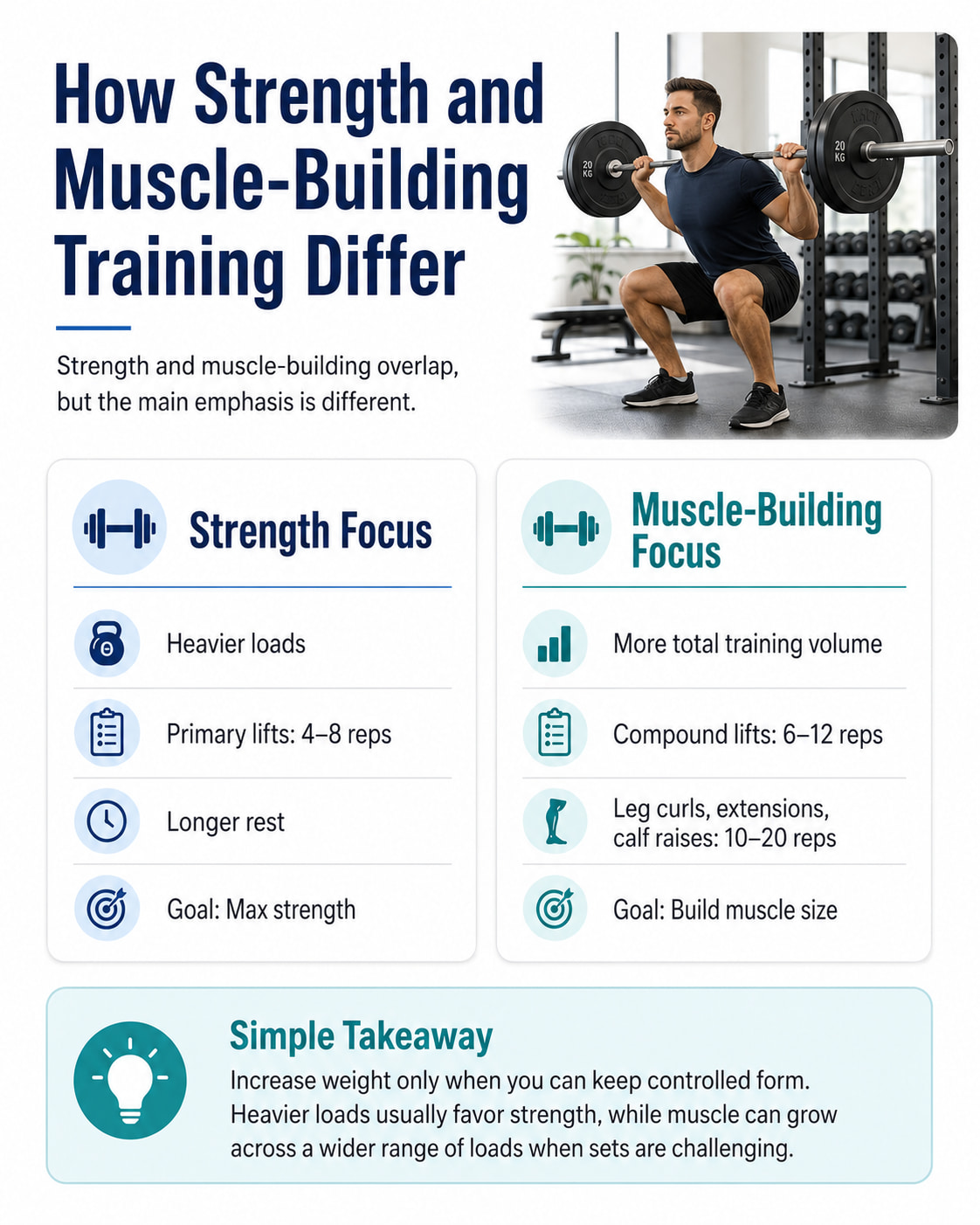 How Strength and Muscle-Building Training Differ