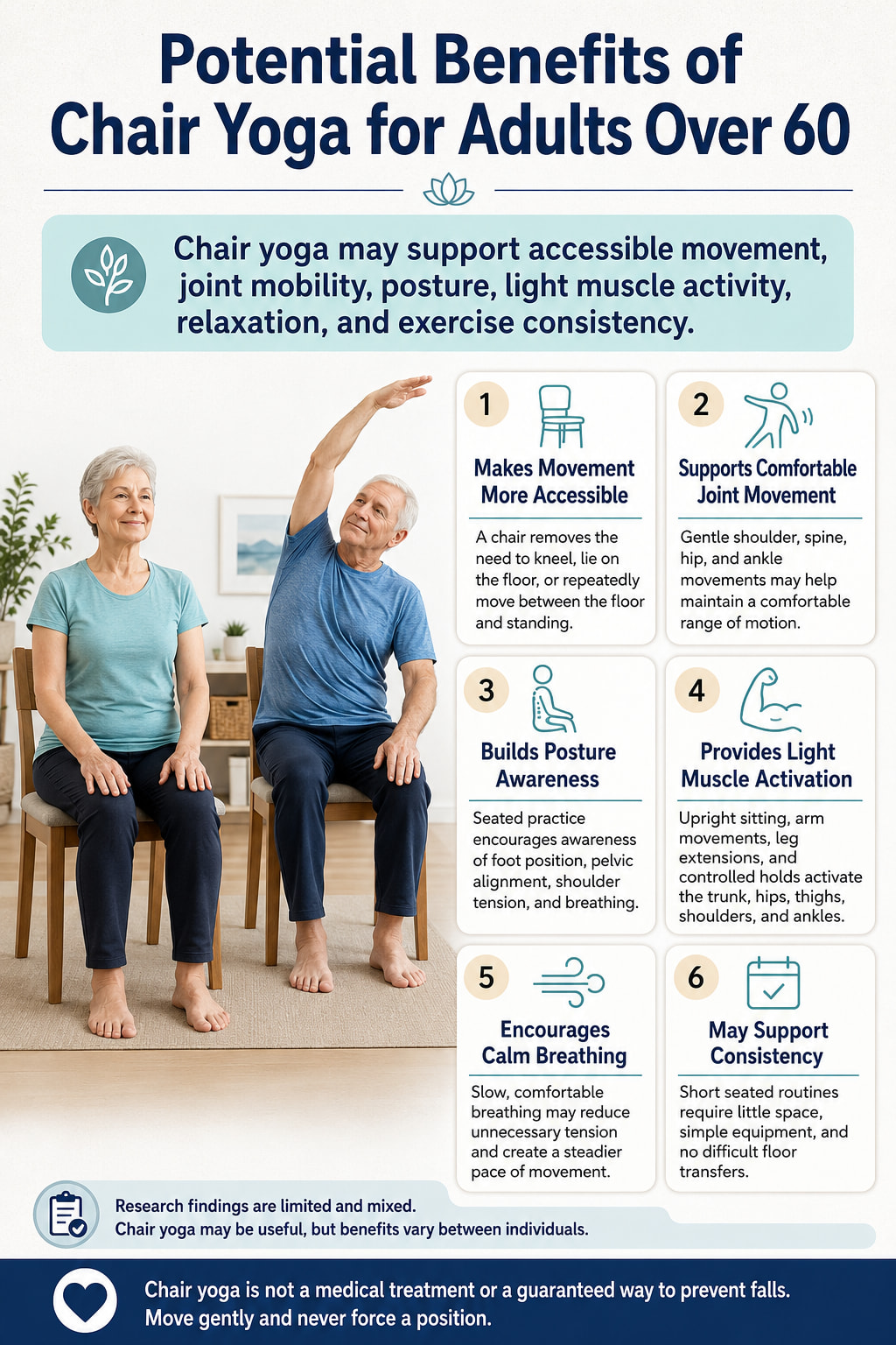 Potential Benefits of Chair Yoga for Adults Over 60