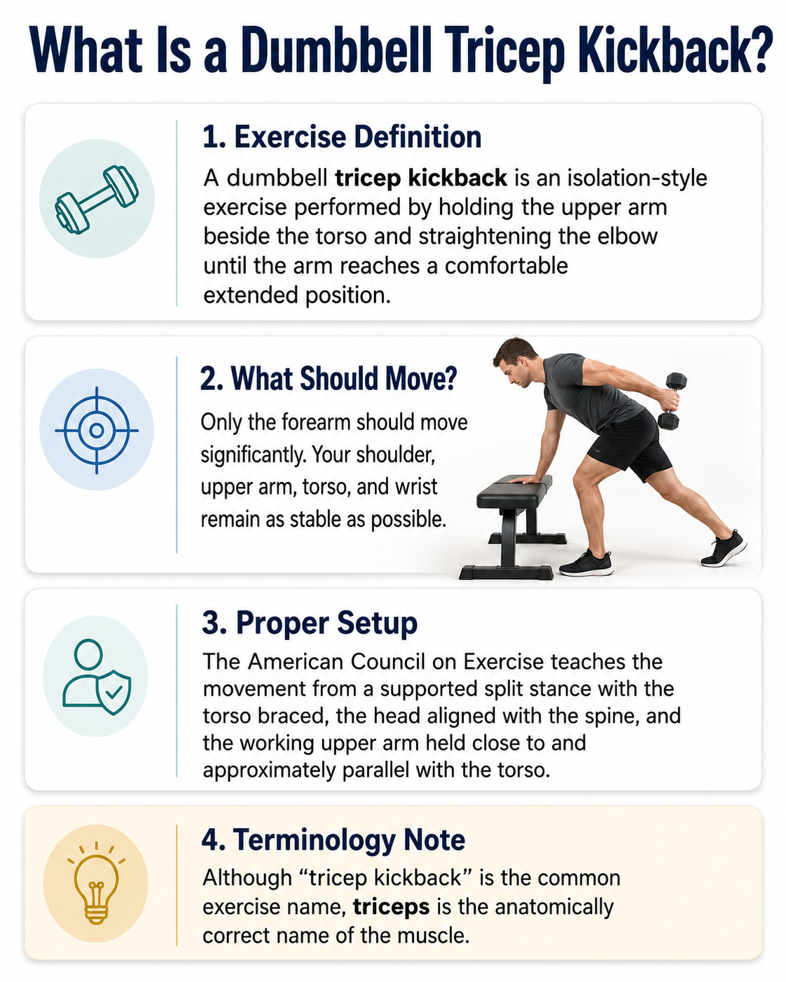 What Is a Dumbbell Tricep Kickback?