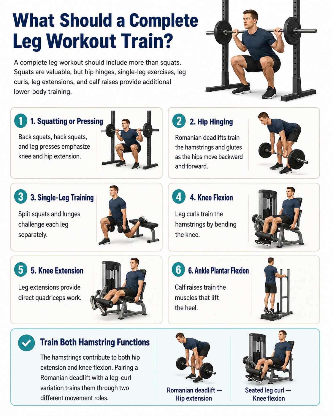 What Should a Complete Leg Workout Train?