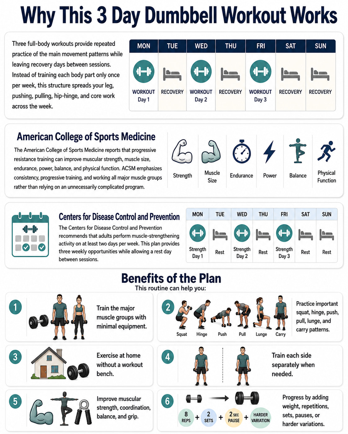 Why This 3 Day Dumbbell Workout Works