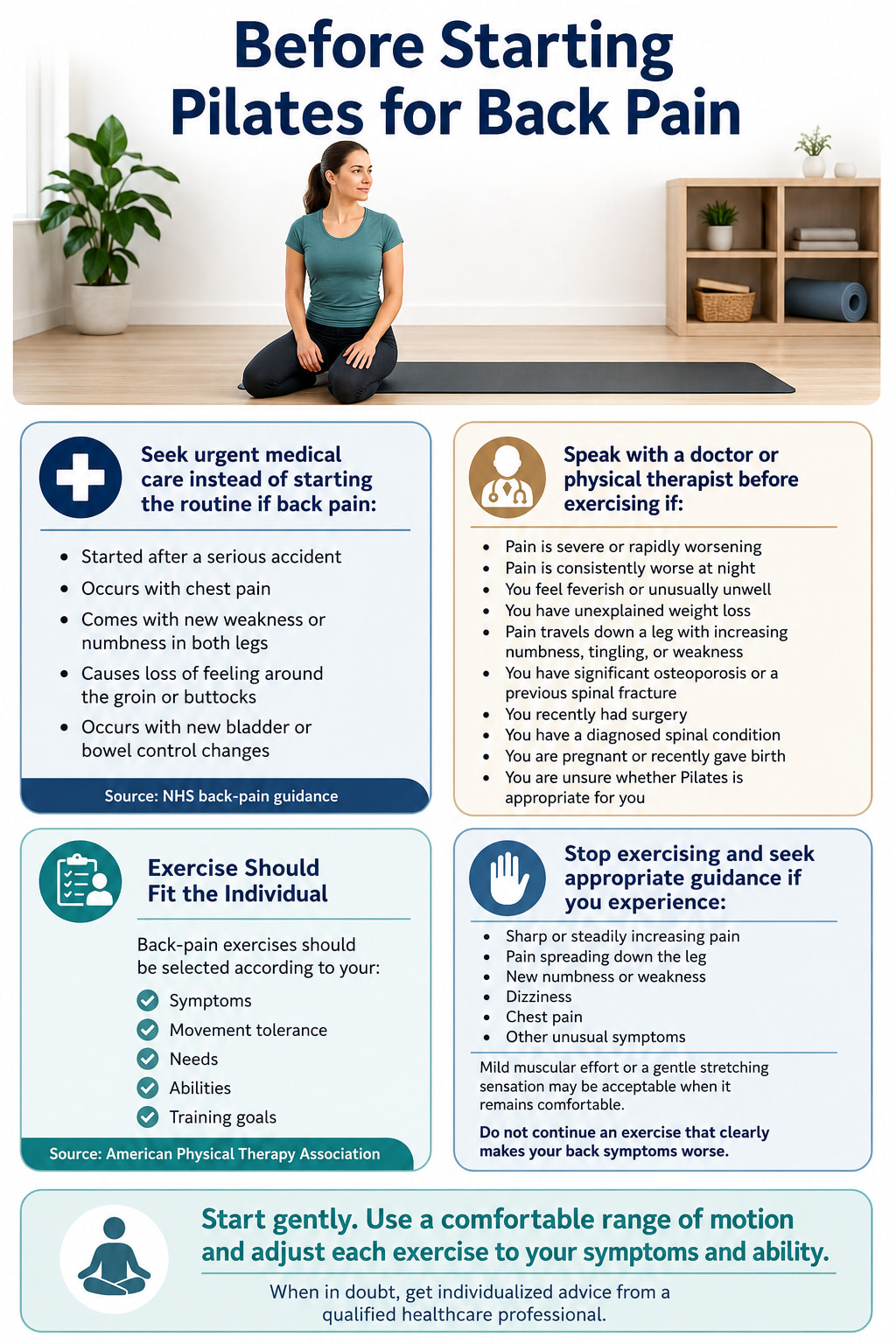 Before Starting Pilates for Back Pain