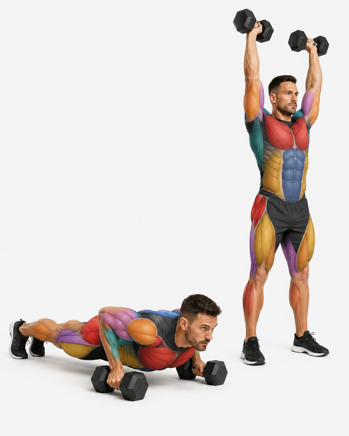 Dumbbell Devil Press Muscles Worked