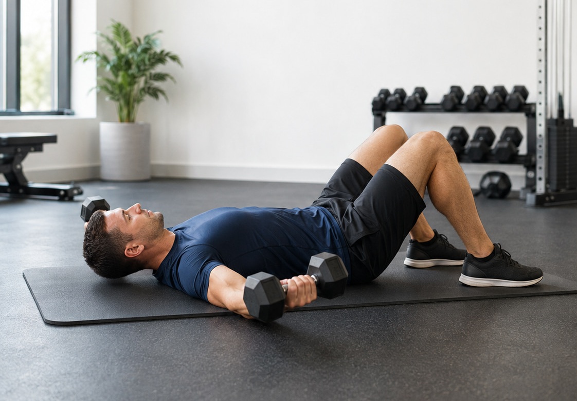 Dumbbell Floor Fly Chest Muscles Worked and Technique