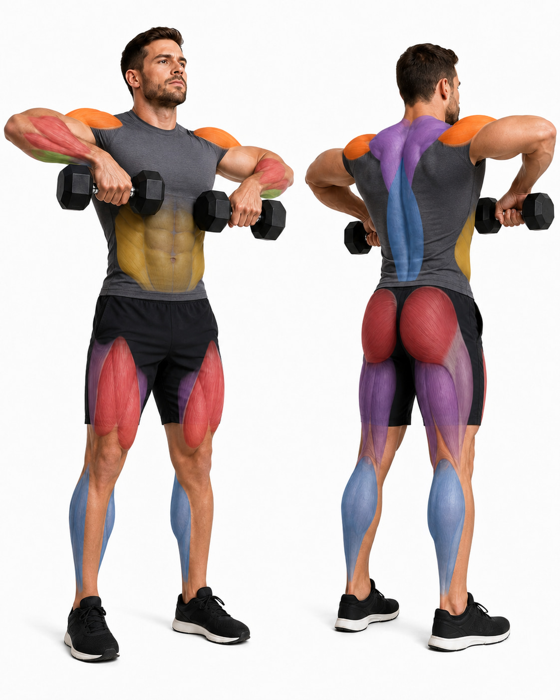 Dumbbell High Pull Muscles Worked