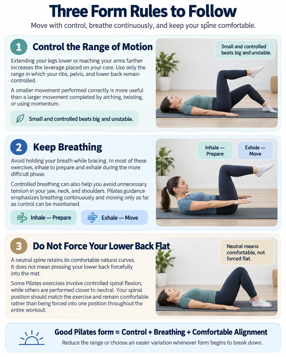 Pilates Core Exercises: Three Form Rules to Follow