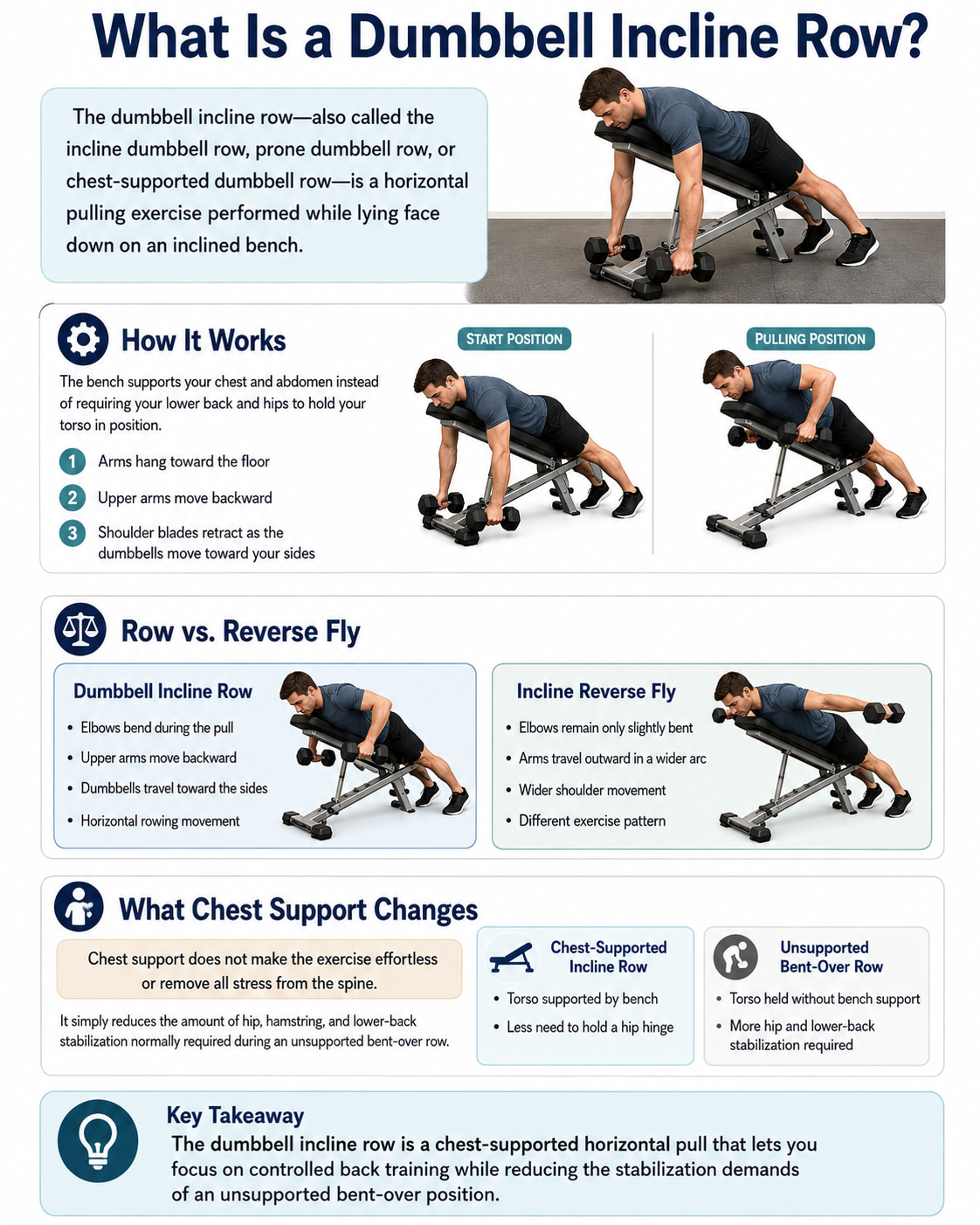 What Is a Dumbbell Incline Row?