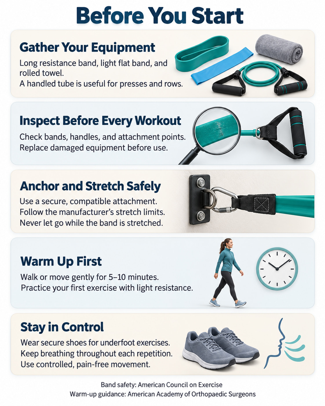 Before You Start Resistance Band Exercises for Shoulders